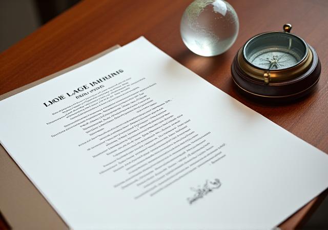 International maritime legal documents on a wooden desk